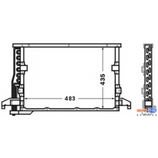 8FC 351 305-071 HELLA Конденсатор, кондиционер