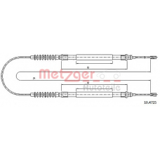 10.4725 METZGER Трос, стояночная тормозная система