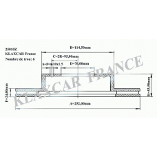 25010z KLAXCAR FRANCE Тормозной диск