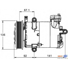 8FK 351 334-021 HELLA Компрессор, кондиционер