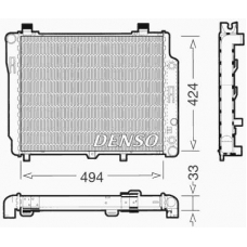 DRM17075 DENSO Радиатор, охлаждение двигателя