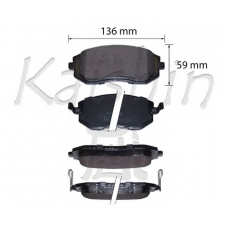 FK7073 KAISHIN Комплект тормозных колодок, дисковый тормоз