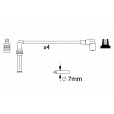 0 986 357 070 BOSCH Комплект проводов зажигания