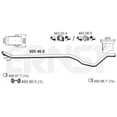 505468 ERNST Труба выхлопного газа