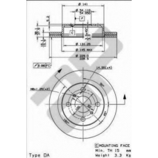 22014 METZGER Тормозной диск