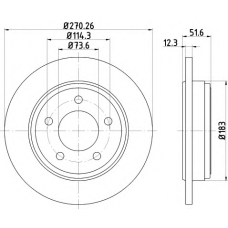 8DD 355 122-361 HELLA PAGID Тормозной диск