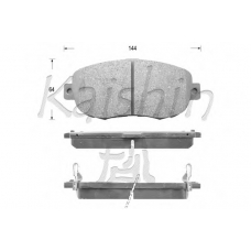 D2126 KAISHIN Комплект тормозных колодок, дисковый тормоз