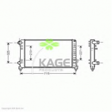 31-0444 KAGER Радиатор, охлаждение двигателя