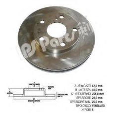 IBT-1291 IPS Parts Тормозной диск
