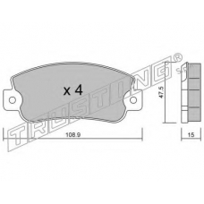 106.0 TRUSTING Комплект тормозных колодок, дисковый тормоз