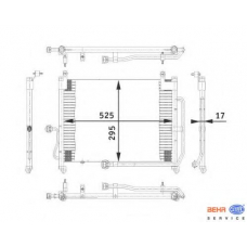 8FC 351 037-121 HELLA Конденсатор, кондиционер