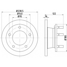 MDC500 MINTEX Тормозной диск