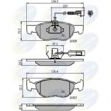CBP11016 COMLINE Комплект тормозных колодок, дисковый тормоз