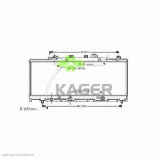31-0408 KAGER Радиатор, охлаждение двигателя
