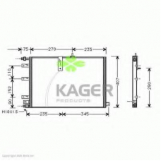 94-5338 KAGER Конденсатор, кондиционер