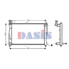 510110N AKS DASIS Радиатор, охлаждение двигателя