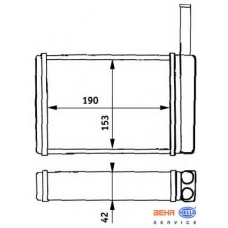 8FH 351 313-121 HELLA Теплообменник, отопление салона