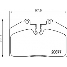 8DB 355 006-351 HELLA PAGID Комплект тормозных колодок, дисковый тормоз