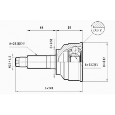 C.474 STATIM Шарнирный комплект, приводной вал