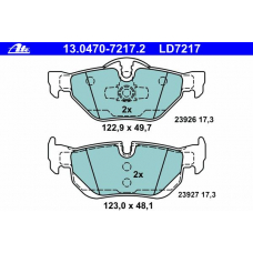 13.0470-7217.2 ATE Комплект тормозных колодок, дисковый тормоз