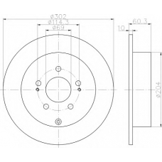 8DD 355 112-921 HELLA Тормозной диск