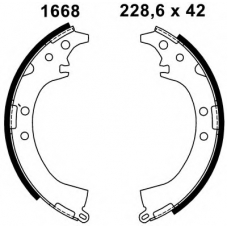01668 BSF Комплект тормозных колодок