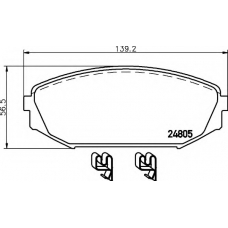 8DB 355 014-681 HELLA Комплект тормозных колодок, дисковый тормоз