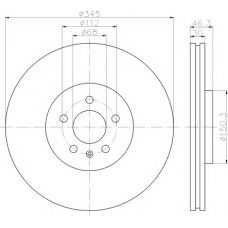 8DD 355 112-371 HELLA PAGID Тормозной диск