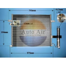 16-2049 AUTO AIR GLOUCESTER Конденсатор, кондиционер