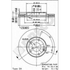 BS 8442 BRECO Тормозной диск