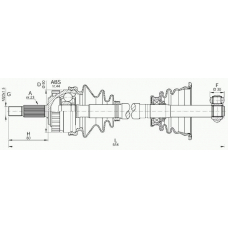 DRS6110.00 OPEN PARTS Приводной вал