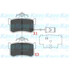 KBP-2028 KAVO PARTS Комплект тормозных колодок, дисковый тормоз