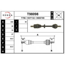 T98098 EAI Приводной вал