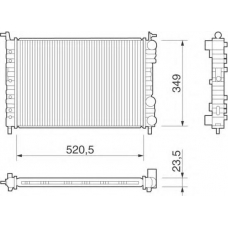 350213259000 MAGNETI MARELLI Радиатор, охлаждение двигателя