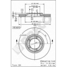 BS 8215 BRECO Тормозной диск