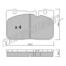 773.0 TRUSTING Комплект тормозных колодок, дисковый тормоз