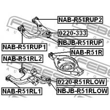 NAB-R51RL2 FEBEST Подвеска, рычаг независимой подвески колеса