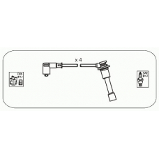 JP154 JANMOR Комплект проводов зажигания