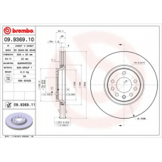 09.9369.10 BREMBO Тормозной диск