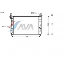 OL2283 AVA Радиатор, охлаждение двигателя