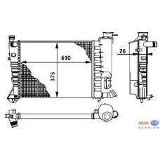 8MK 376 710-261 HELLA Радиатор, охлаждение двигателя