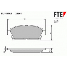 BL1407A1 FTE Комплект тормозных колодок, дисковый тормоз