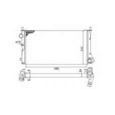 350213383003 MAGNETI MARELLI Радиатор, охлаждение двигателя