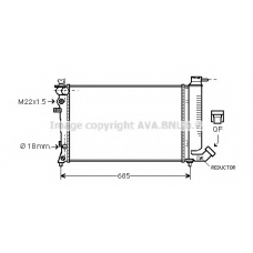 CNA2136 AVA Радиатор, охлаждение двигателя