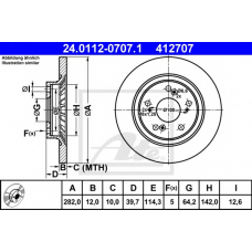 24.0112-0707.1 ATE Тормозной диск