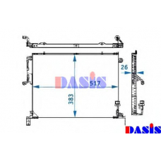 121880N AKS DASIS Конденсатор, кондиционер