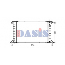 250330N AKS DASIS Радиатор, охлаждение двигателя