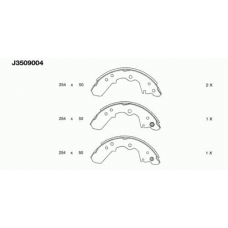 J3509004 NIPPARTS Комплект тормозных колодок