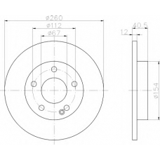 8DD 355 105-971 HELLA Тормозной диск