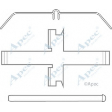 KIT1186 APEC Комплектующие, тормозные колодки